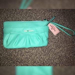 NWT Juicy Couture Aqua wristlet